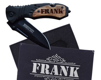 Personalized Pocket Knife, Engraved Pocket Knife, Engraved Knife, Monogrammed Knife, Folding Knife, Custom Pocket Knife Groomsmen Gift Black