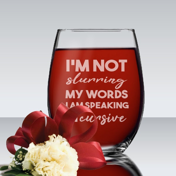 Funny Wine Glass Etsy