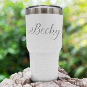 20 Ounce Custom Engraved Powder Coated Stainless Steel Tumbler