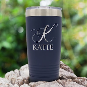 Powder Coated Tumbler, Personalized 20 oz and 30 oz Tumbler, Engraved Tumbler, Bridesmaid Tumbler, Custom Insulated Stainless Steel Tumbler