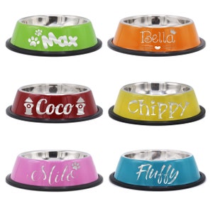 Personalised dog bowls metal deals