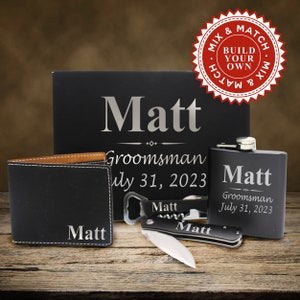 Custom Groomsmen Box, Gift Boxes for Groomsman, Groomsmen Gift Set, Best Man Gift Set, Personalized Groomsmen Gift Box, Grooms Gift Box