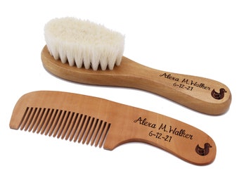 personalized baby brush and comb set