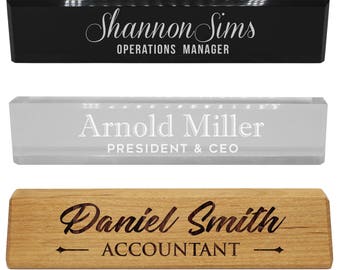 Desk Name Plate Etsy