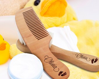 personalised baby brush and comb set