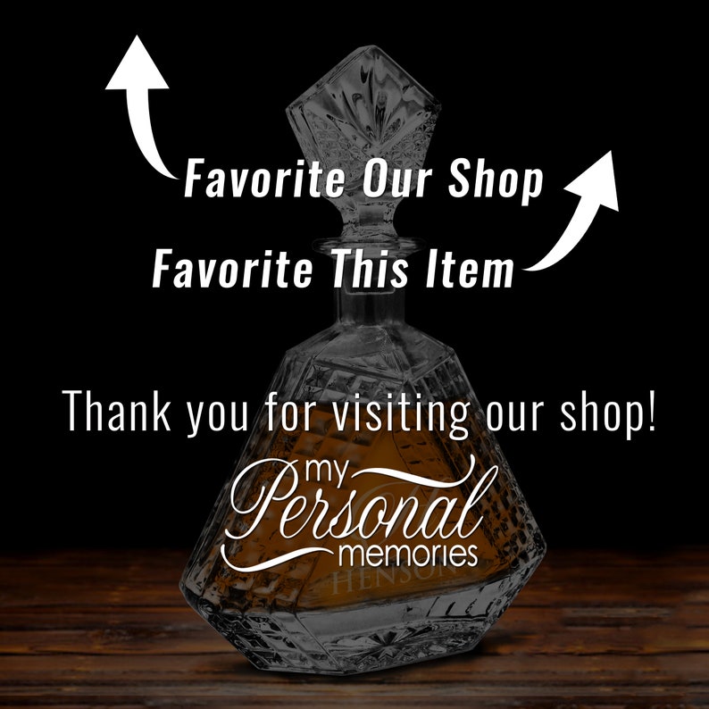 Engraved Whiskey Decanter Set with Glasses, Personalized Scotch Gift, Etched Triangle Decanter image 8