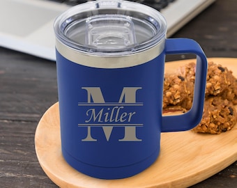 Custom Insulated Coffee Mugs, Engraved Stainless Steel Coffee Mug, Custom Insulated Coffee Tumbler, Insulated Travel Coffee Cup