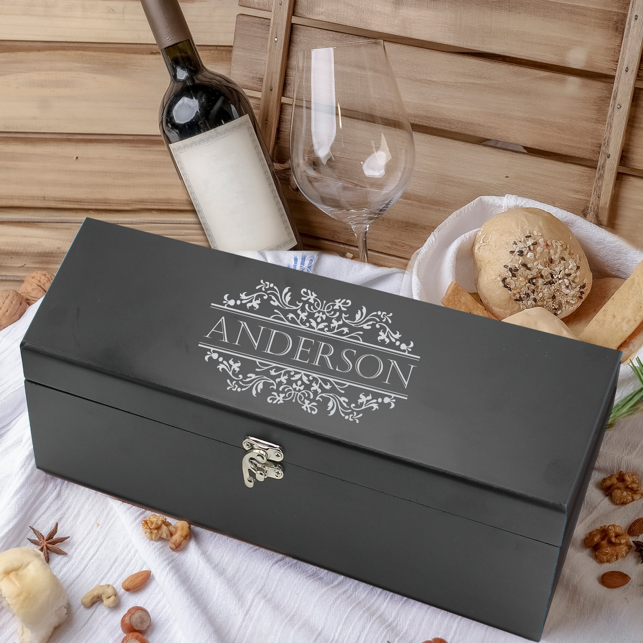 ilegal Legado Comparable Caja De Regalo De Vino Caja De Vino De Boda Porta Vino De - Etsy México