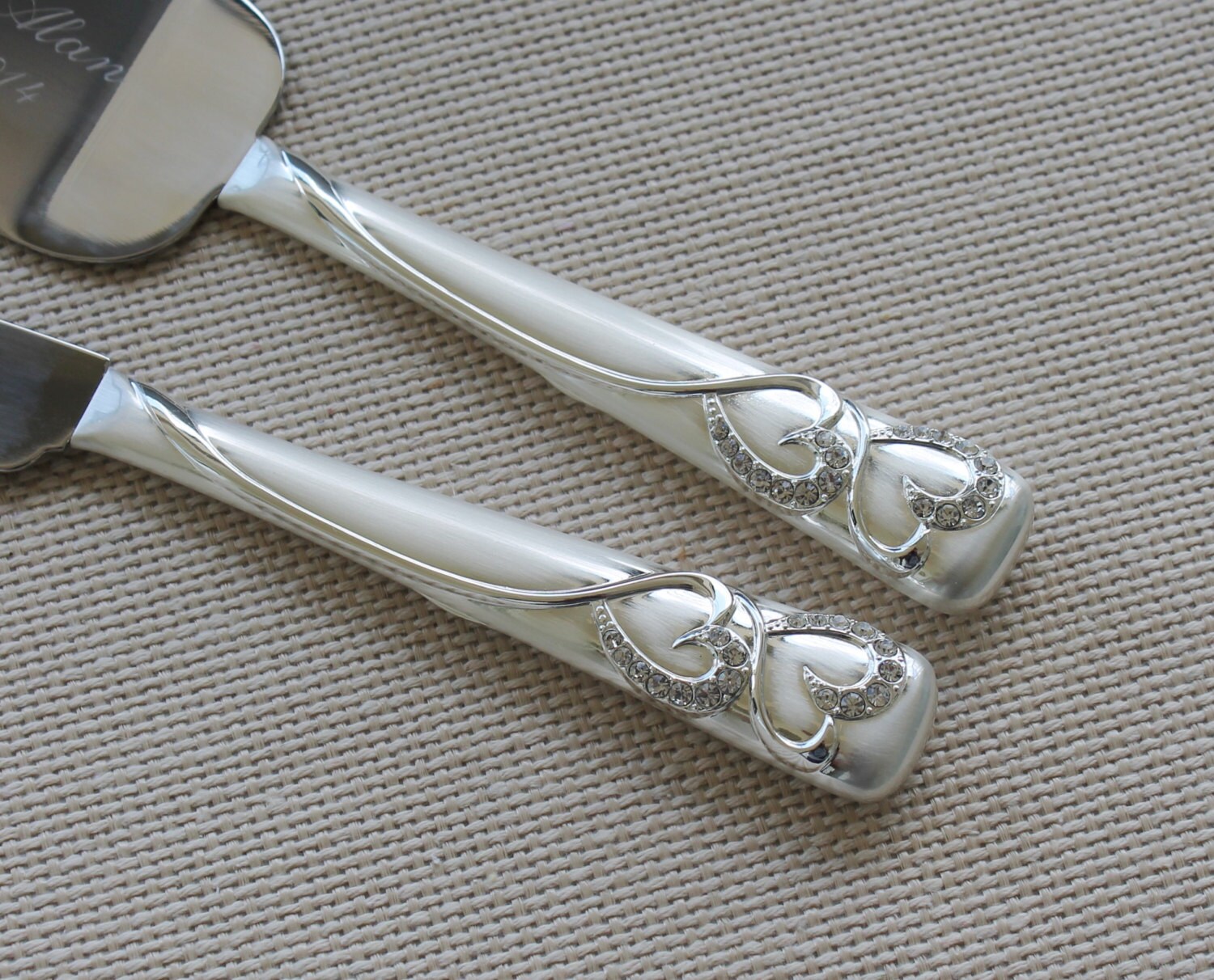 Personalized Engraved Cake Server Set Wedding Gift Etsy