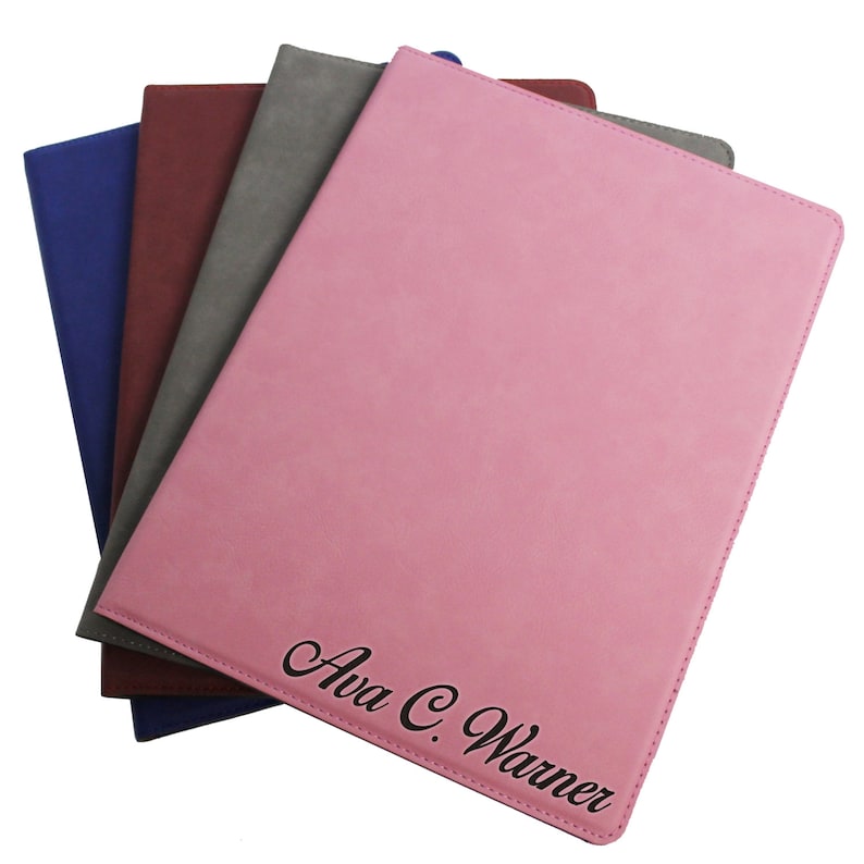 Business Portfolio, Personalized Portfolio, Engraved Leather Portfolio, Personalized Notepad, Personalized Notebook, Engraved Portfolio image 5
