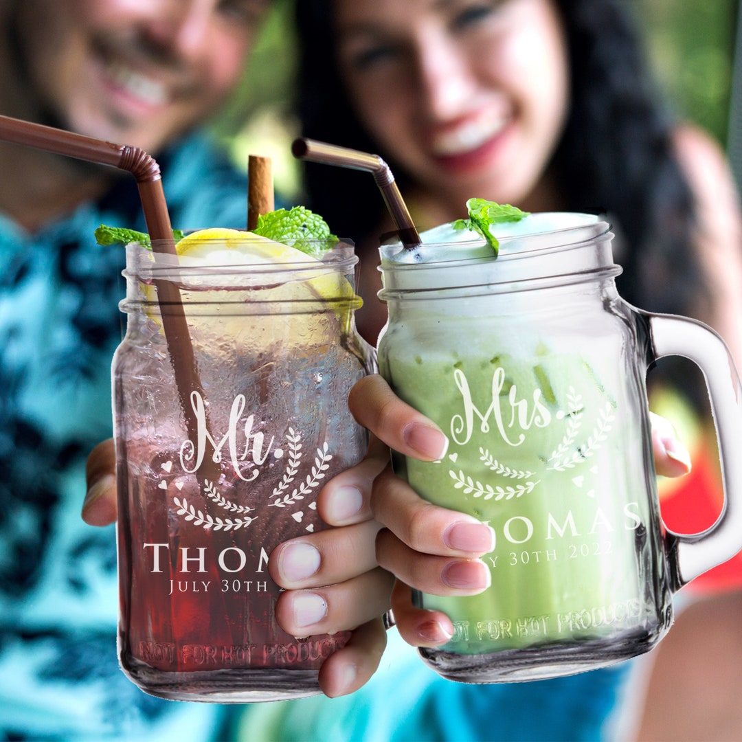 We'll Be Friends Until We're Old - Personalized Mason Jar Cup With Straw