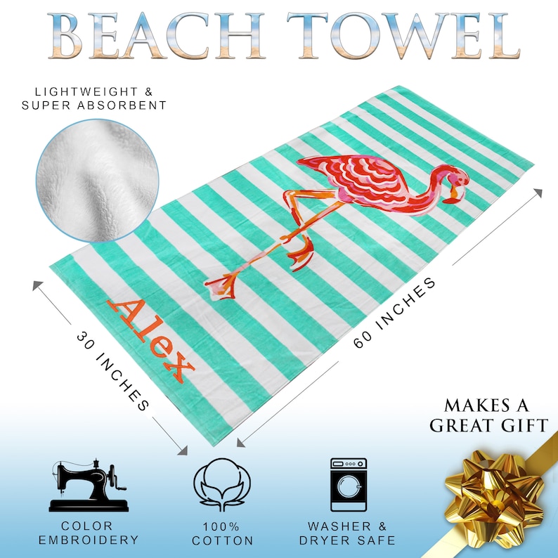 Kids Beach Towel, Beach Towels for Kids, Personalized Kids Beach Towel, Gifts for Kids, Birthday Gifts for Kids, Gifts for Girls and Boys image 3
