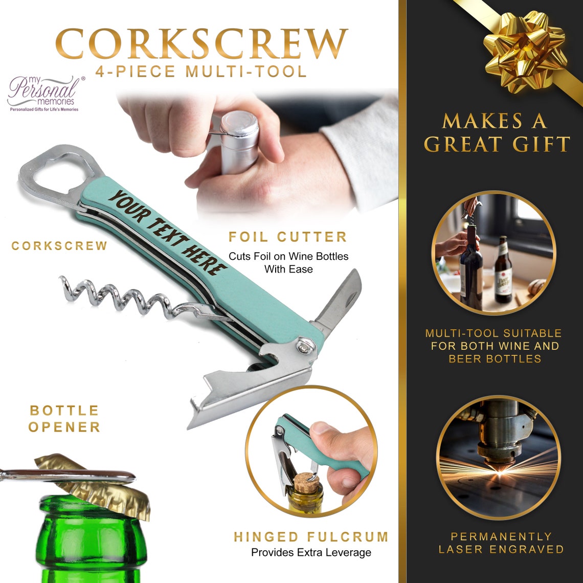 Personalized Corkscrew and MultiTool Groomsmen Gifts Etsy