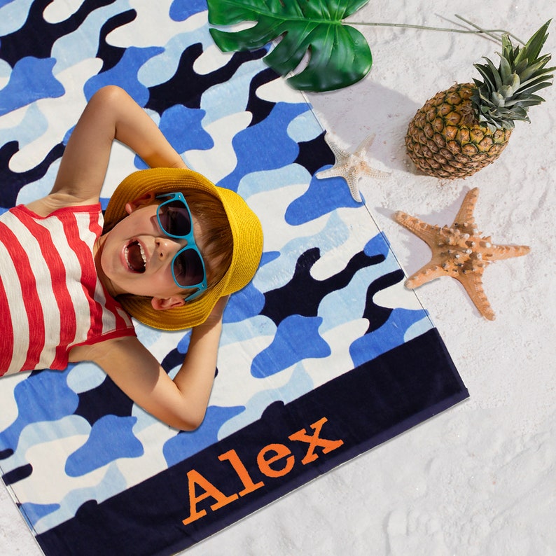 Custom Beach Towels Kids Bath Name Beach Towel Personalized