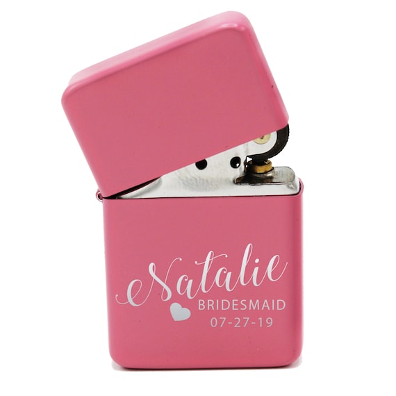 Pink Lighter Custom Engraved Lighter Flip Top Lighter Etsy
