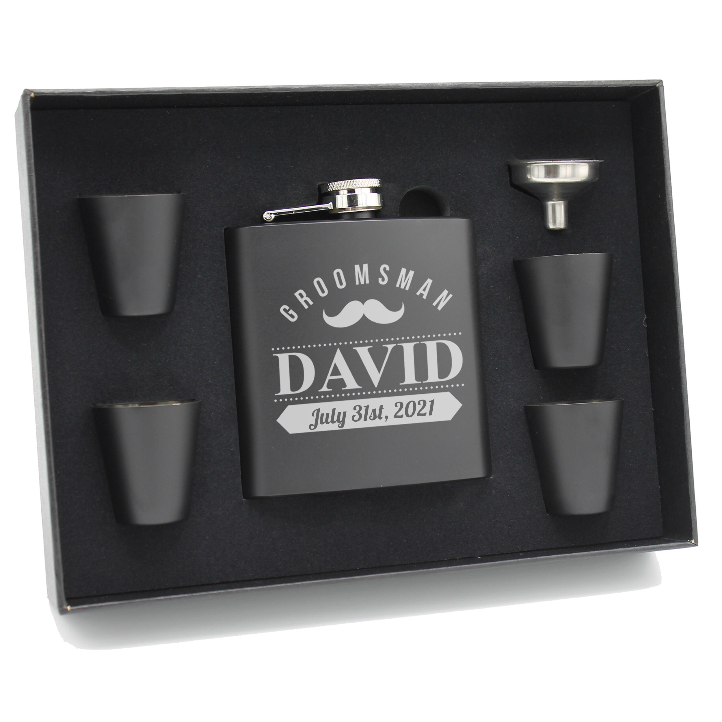 Groomsmen Flask Set Personalized Flask Set Personalized Etsy