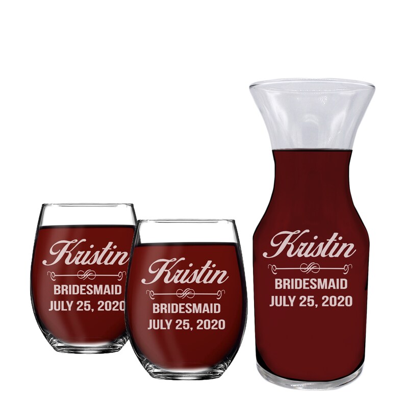 Personalized Wine Carafe Custom Carafe Engraved Wine Etsy