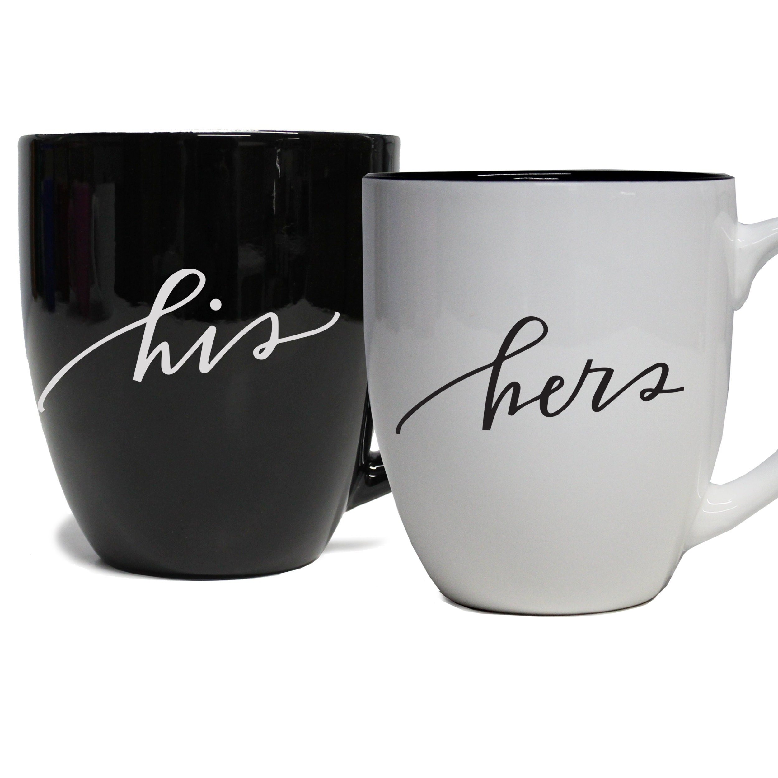 His and Her Coffee Mugs, His and Her Coffee Cups, His and Hers