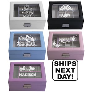 Girls Jewelry Box, Luxury Kids Jewelry Box, Birthday Gift for Girl, Girl Room Décor Gift, Little Girl Gift from Dad, Flower Girl Gift
