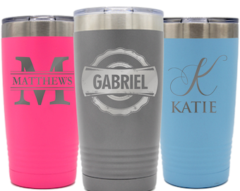 Stainless Steel Tumbler Personalized, Custom Travel Tumbler, To Go Coffee Mug, Laser Engraved Tumbler, Insulated Coffee Cup, Custom Tumbler