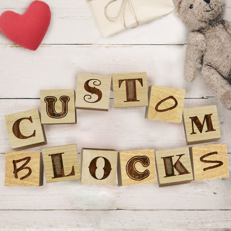 Custom Nursery Blocks, Wooden Blocks Baby, Personalized Wood Blocks, Custom Wood Blocks Baby, Personalized Name Blocks Baby image 1