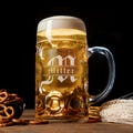 Engraved Oktoberfest Beer Mug - Customizable German Bierkrug Masskrug Giant Beer Glass Holds Over 3 Beers - 41 Oz