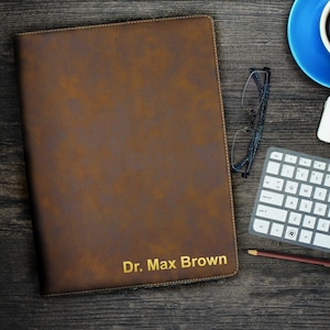 Personalized Portfolio, Engraved Leather Portfolio, Personalized Notepad, Business Portfolio, Personalized Notebook, Engraved Portfolio