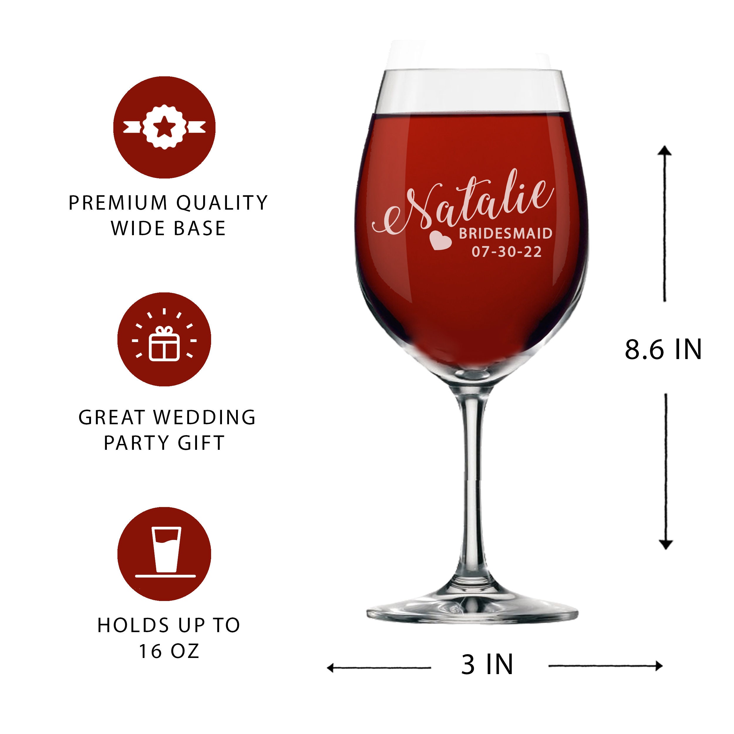 Engraved Wine Glasses Personalized Wine Glass Custom Wine Etsy.de