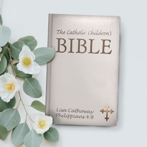 Personalized Bible, Custom Bible, Catholic Gifts, Christening Gift, Childrens Bible, Christian Gifts for Kids, First Communion Gift, Baptism image 6