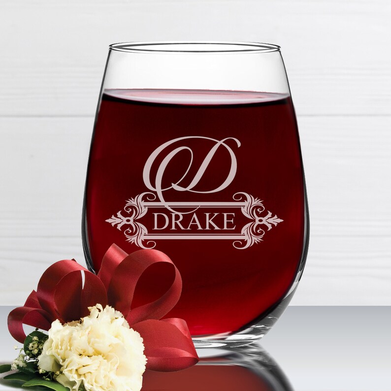 Custom Engraved Stemless Wine Glasses Personalized Stemless Etsy