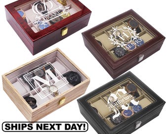 Personalized Watch Storage  Box  - Groomsmen Gifts - Father&#39;s Day Gift - Wedding Party Gift - Engraved, Customized, Monogrammed