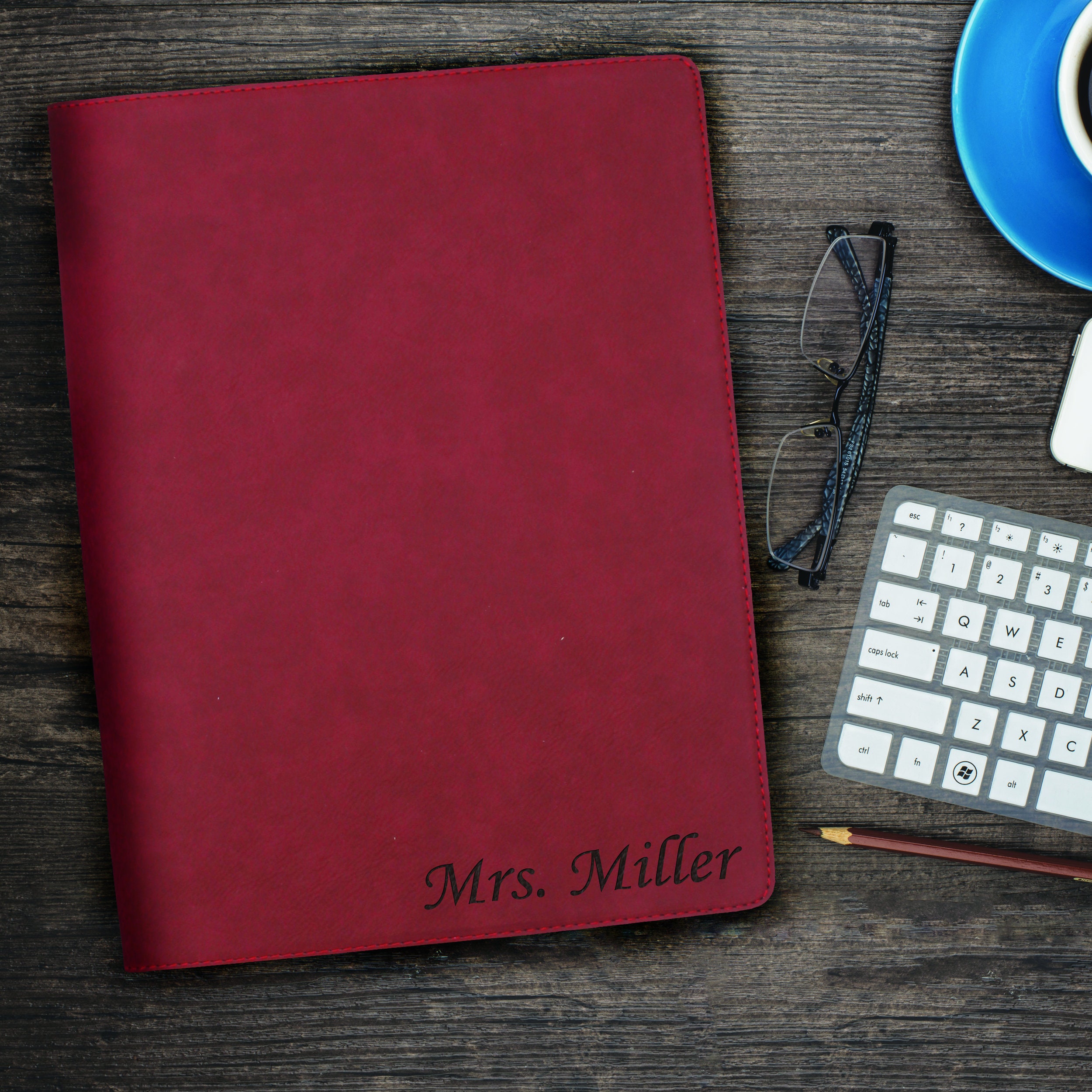 Personalized Portfolio Engraved Leather Portfolio Etsy