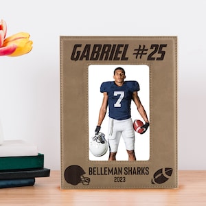 Personalized Football Picture Frame, Football Frame, Football Gifts for Player, Football Gift Idea, Football Picture Frame, Football Gift