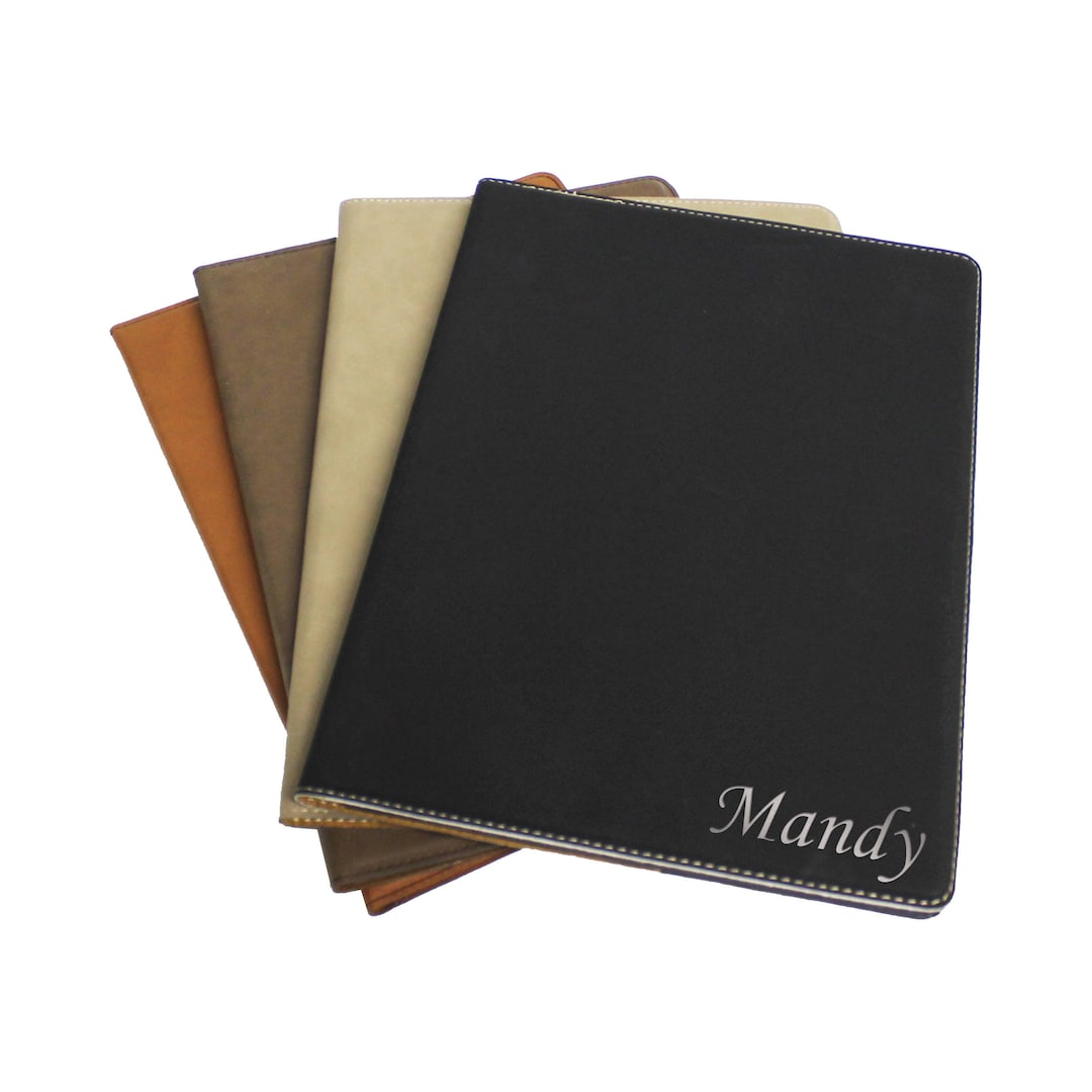 Engraved Leather Portfolio Personalized Portfolio Etsy
