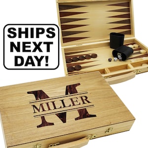 Backgammon Set Custom, Wooden Backgammon, Personalized Backgammon Set, Gifts For Grammie, Gifts For Godparents, Gifts For Uncle, Wood Games