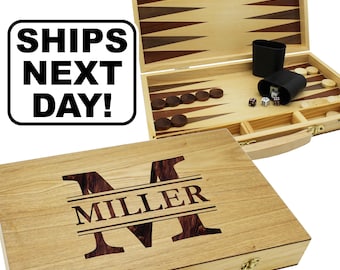 Backgammon Set Custom, Wooden Backgammon, Personalized Backgammon Set, Gifts For Grammie, Gifts For Godparents, Gifts For Uncle, Wood Games