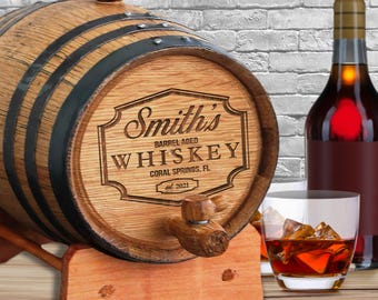 Personalized Wedding Party Mini-Oak Whiskey Barrels - Groomsmen Gift - Wedding Party Gift - Engraved, Customized, Monogrammed for Free