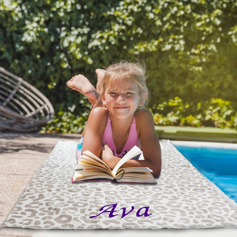Kids Beach Towel, Beach Towels for Kids, Personalized Kids Beach Towel, Gifts for Kids, Birthday Gifts for Kids, Gifts for Girls and Boys image 6