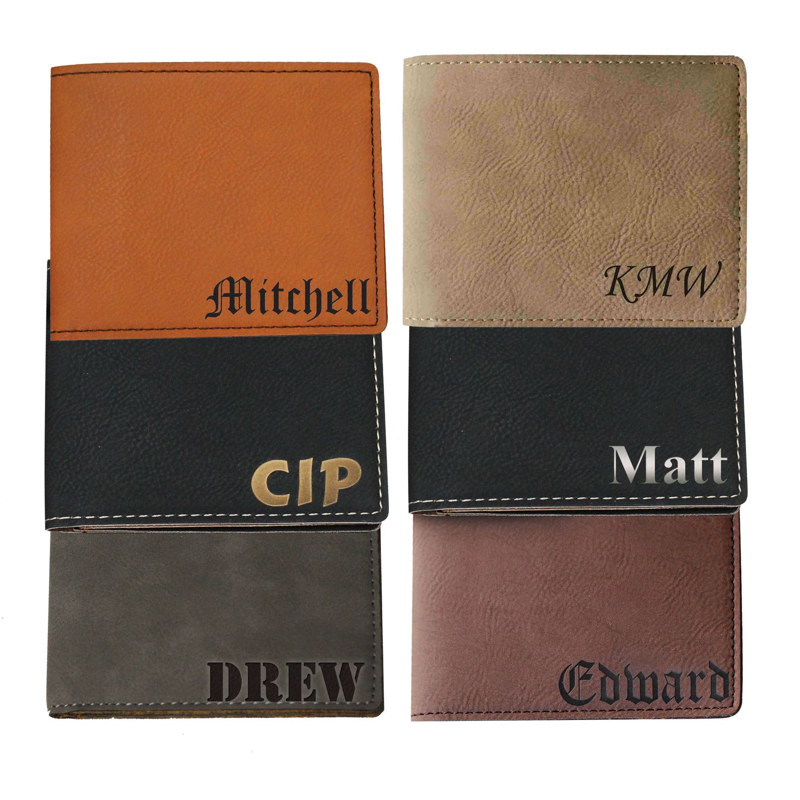 Personalized Leather Wallet Engraved Wallet Groomsmen Etsy
