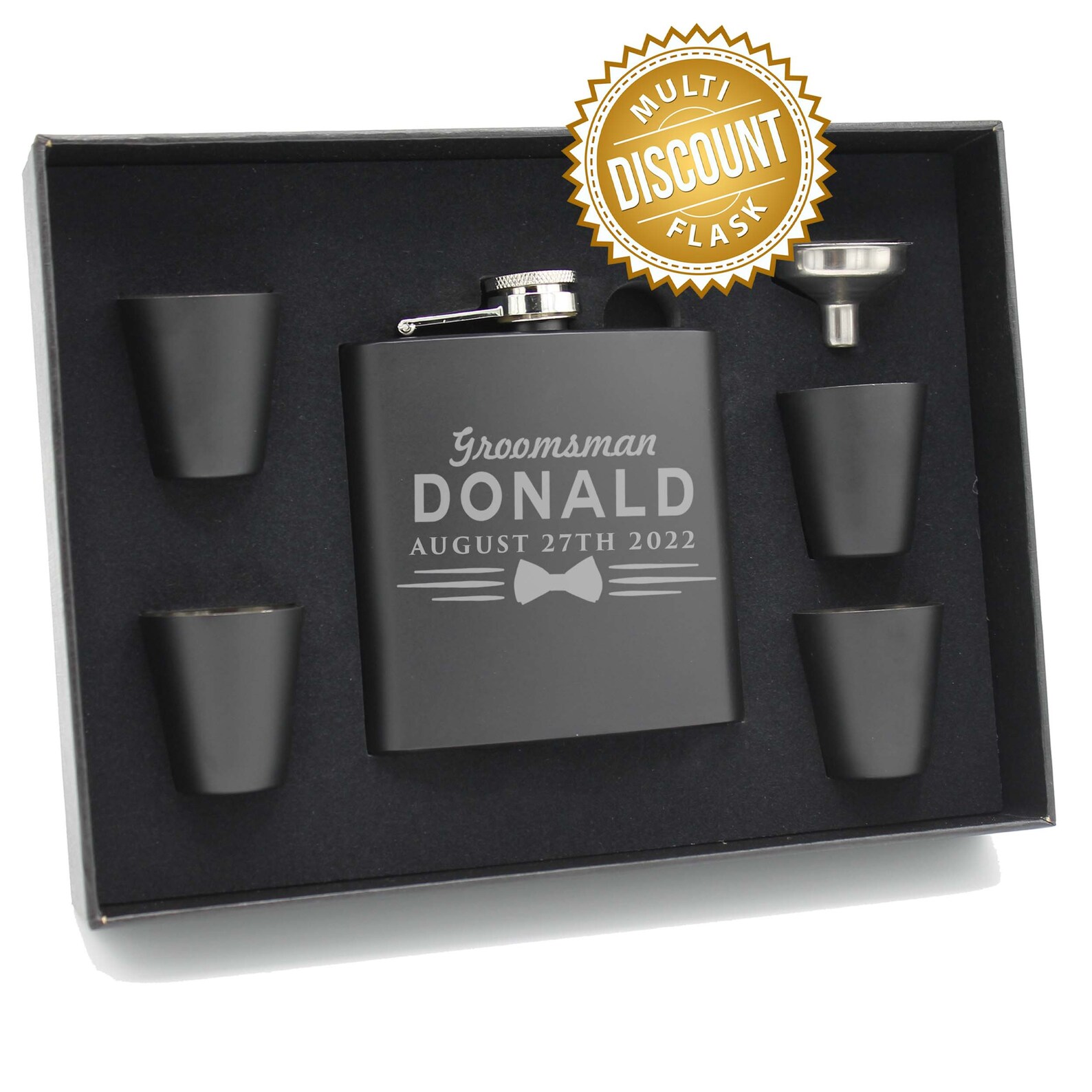 Groomsmen Flask Set Personalized Flask Set Personalized Etsy