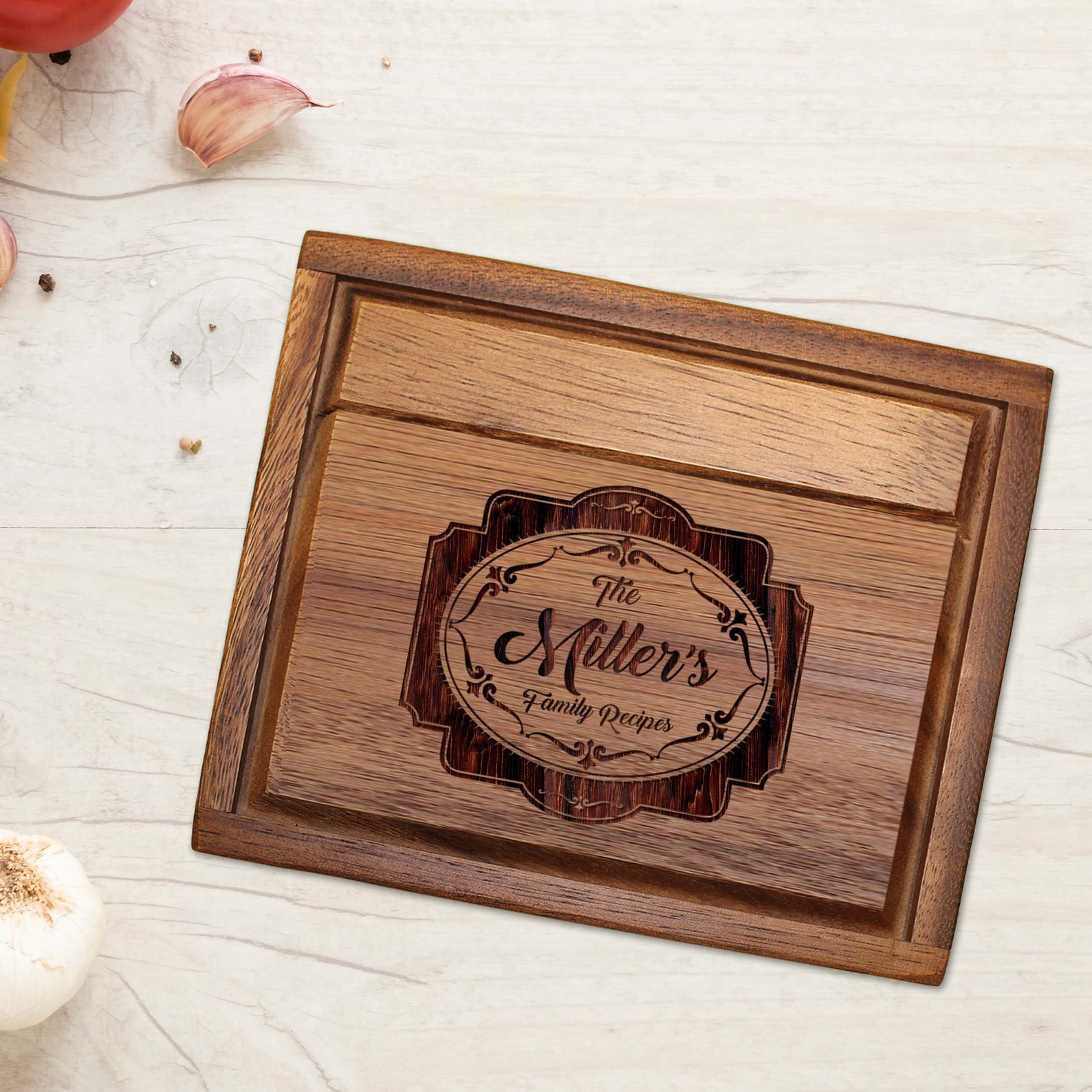 Custom Recipe Box Engraved Wood Recipe Box Personalized Etsy