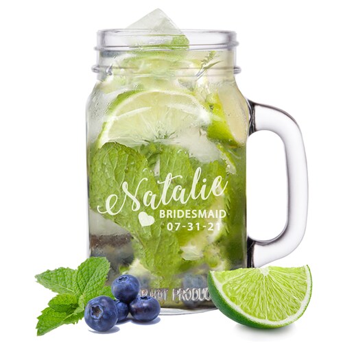 Bridesmaid Mason Jar Tumbler Mason Jars for Bachelorette Etsy