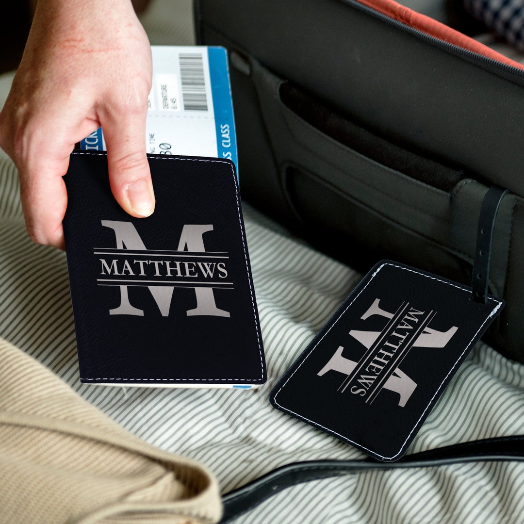 Personalized Passport and Luggage Tag Set, Luggage Tag and Passport