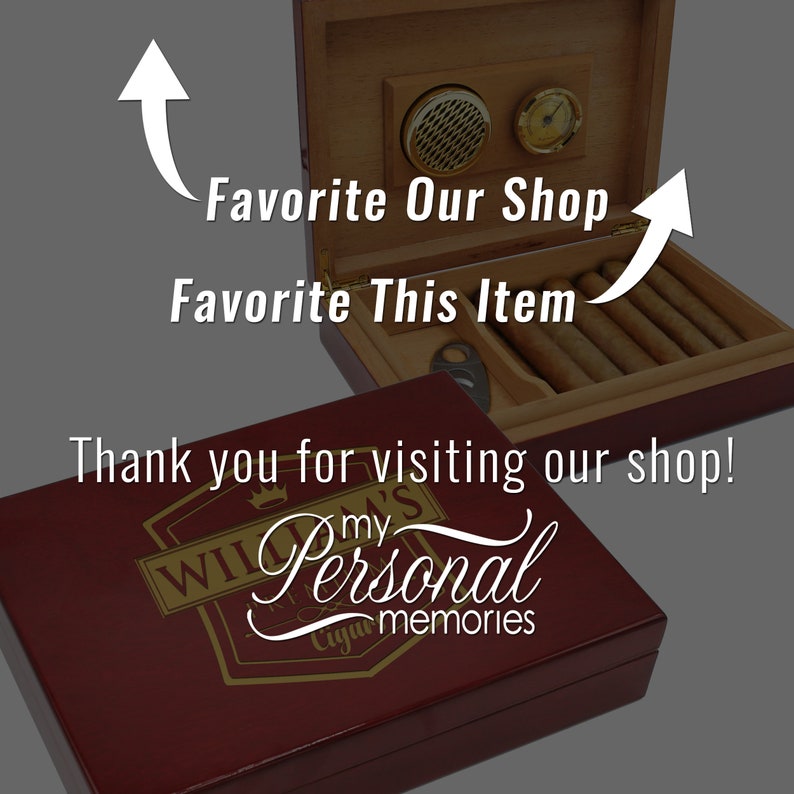 Cigar Box Humidor Personalized Cigar Gift Set Engraved Cigar Etsy