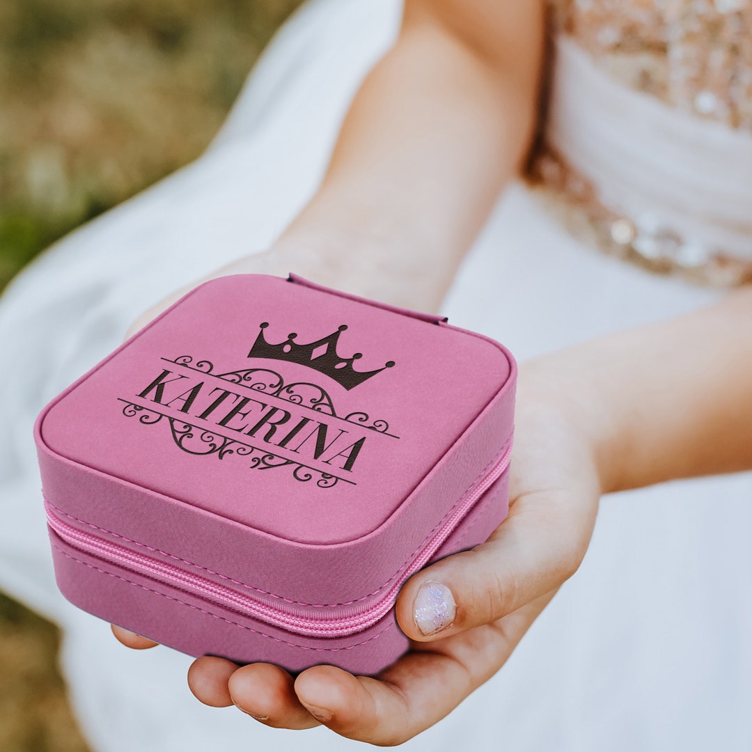 Girls Jewelry Box, Custom Travel Jewelry Box for Girls, Princess