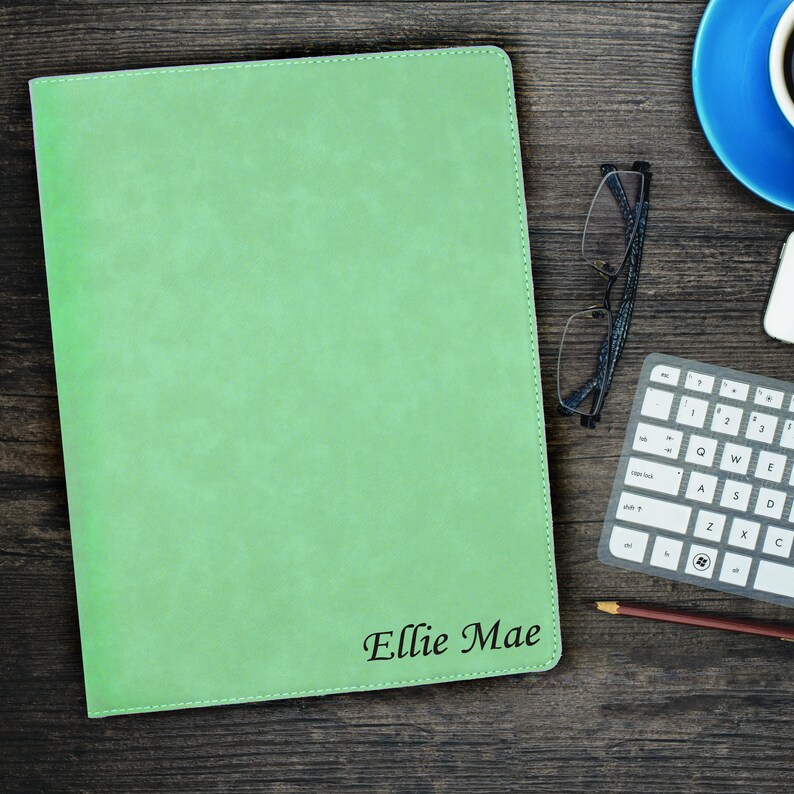 Personalized Leather Padfolio Personalized Notepad Business Etsy