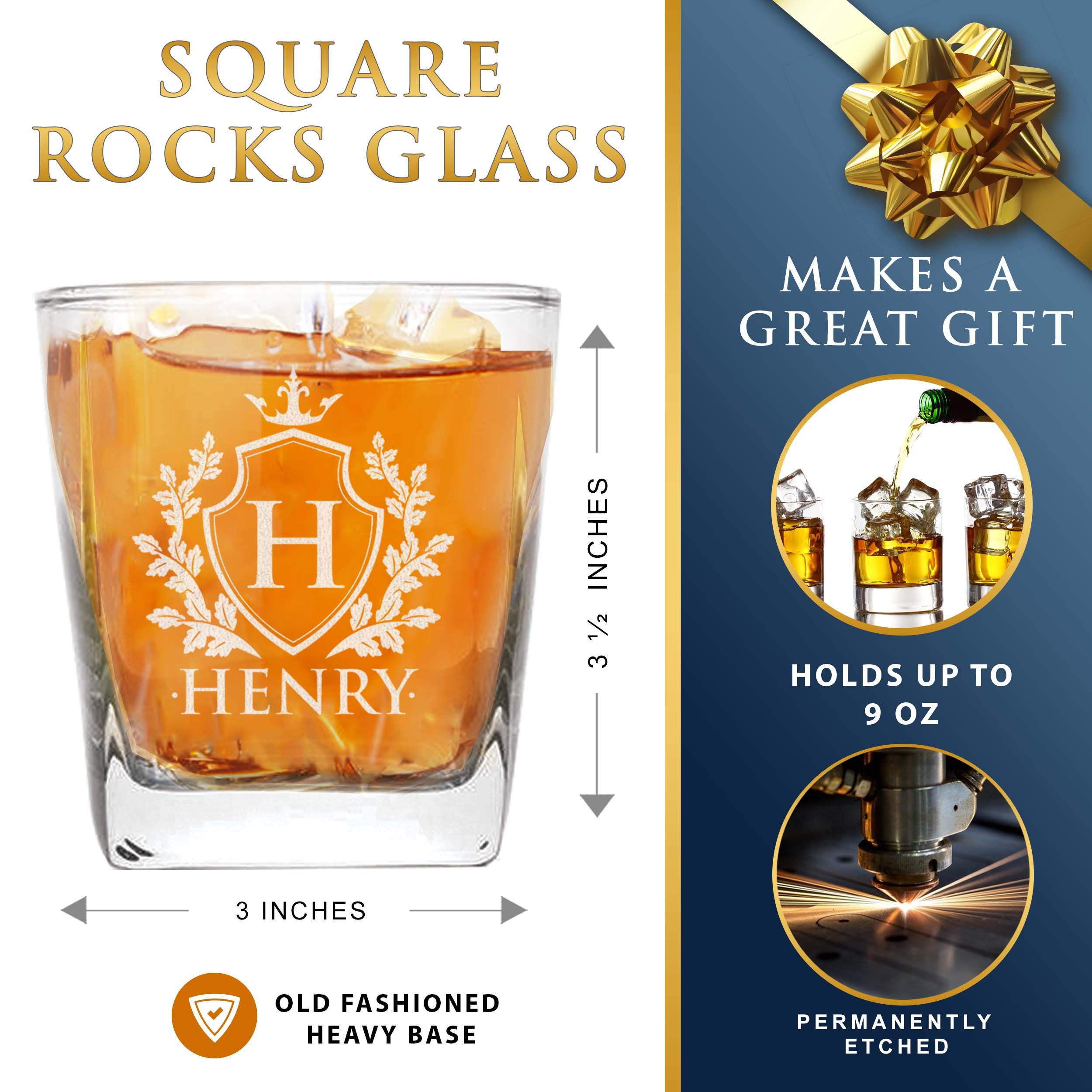 Personalized Old Fashioned Glasses Custom on the Rocks Etsy