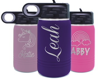 Personalized Water Tumbler for Kids Boys Girls, Custom Water Tumbler for School, Sports, Dance, Trips, Kids Water Bottle with Straw
