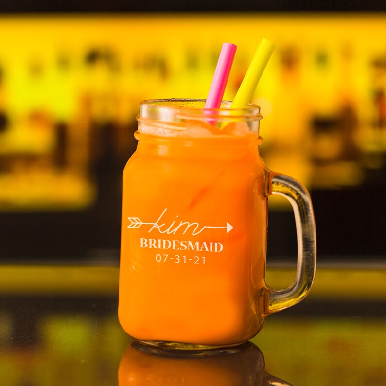 Bridesmaid Mason Jar Tumbler Mason Jars for Bachelorette Etsy