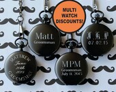 Engraved Pocket Watch, Personalized Pocket Watch, Gunmetal Pocket Watch, Groomsmen Gift, Custom Pocket Watch, Pocket Watches For Men